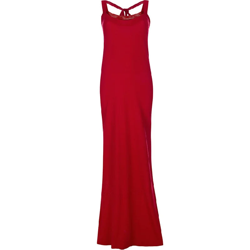 RED KNIT MAXI DRESS ""MIRABELLA""